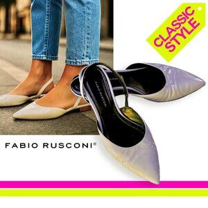 Fabio Rusconi Italian Flat Pointed Shoes | Cream Ivory | Size 7.5